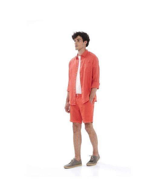 Haris Cotton White Long Sleeved Front Pocket Linen Shirt for men