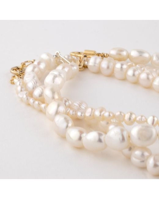 Oana Savu Metallic Beetle Real Insect And Freshwater Pearls Choker