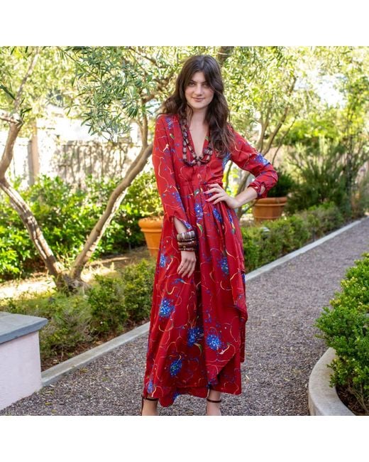 Jennafer Grace Red Coppertop Minaret Dress