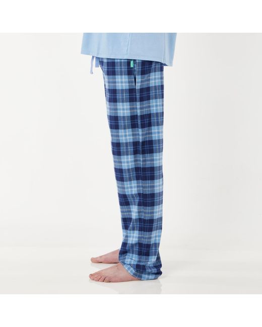Lounge Blue Soft, Breathable Organic Brushed Cotton Loungewear Trousers for men
