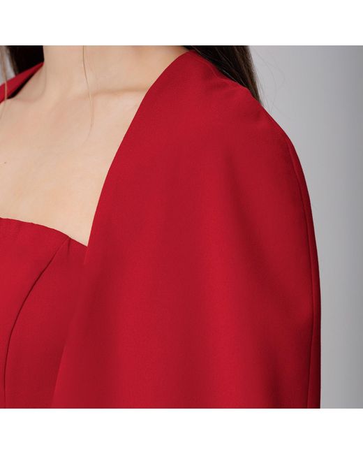 Smart and Joy Red Minimalist Evening Cape