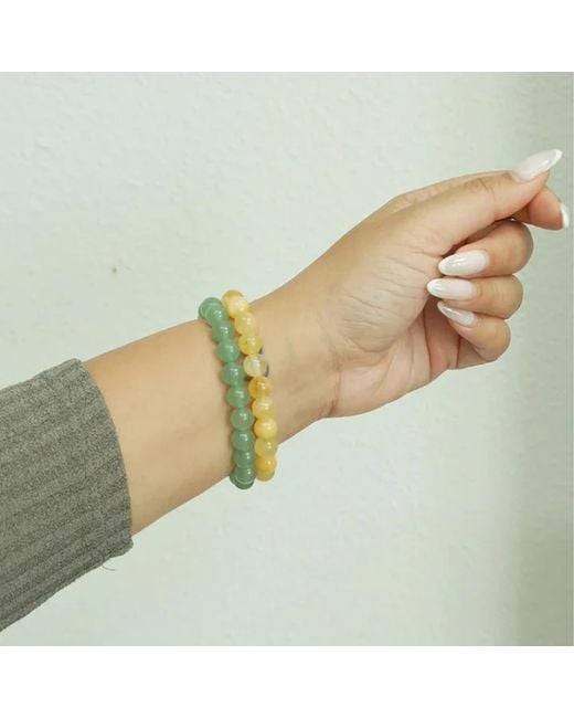 seree Green Manifest Collection Luck Crystal Beaded Bracelet