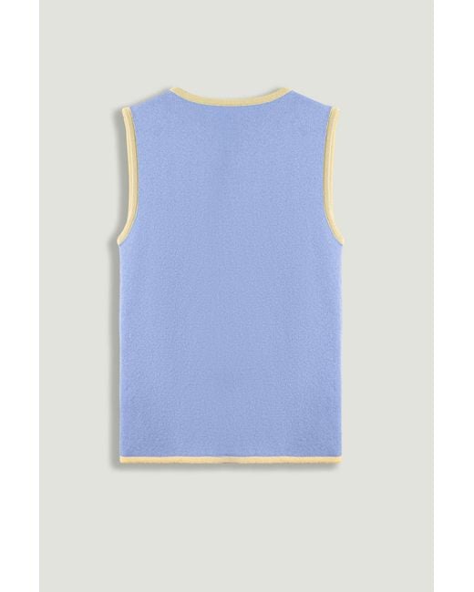 Nocturne Blue Button-Embellished Knit Top