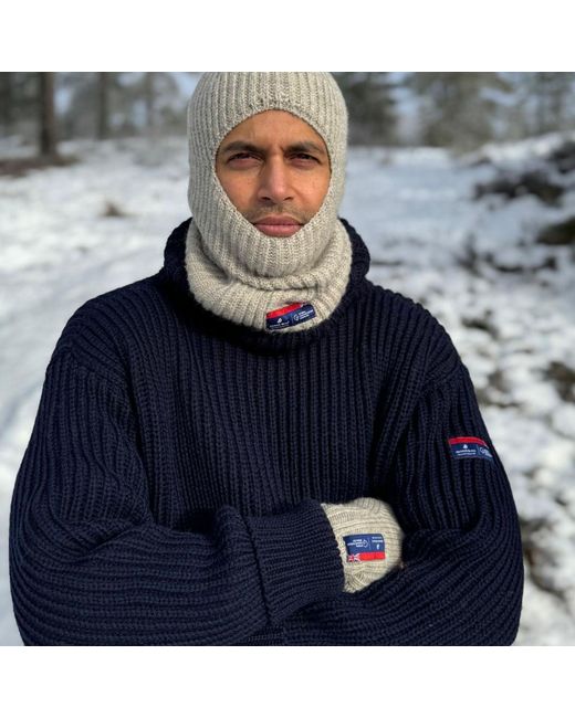 Arthur Beale Blue Maritime Submariner Pullover for men