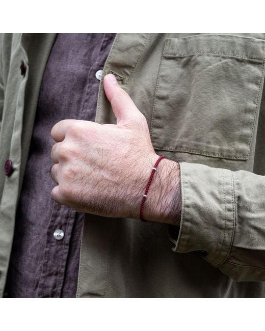 Harbour Uk Red Equilibrium Rope Bracelet for men