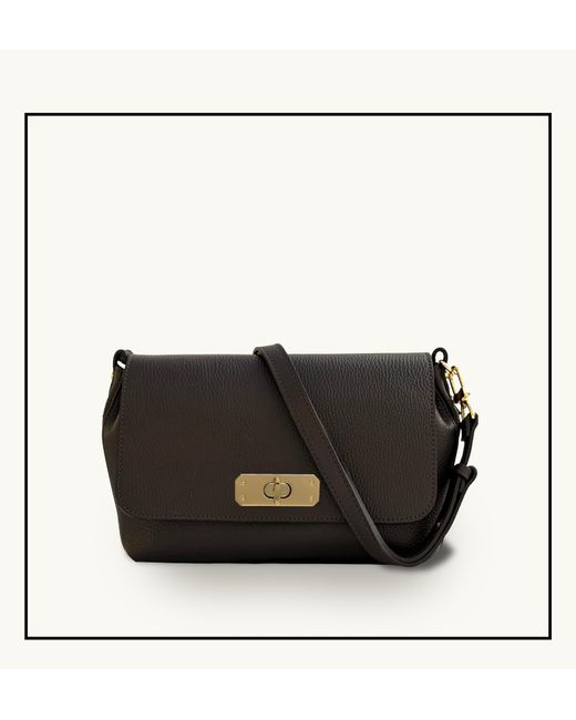 Apatchy London Black The Maisie Maxi Chocolate Leather Bag