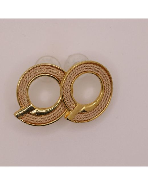 Nart Nature Making Art Metallic The Spiral Buriti Natural Fiber Earrings