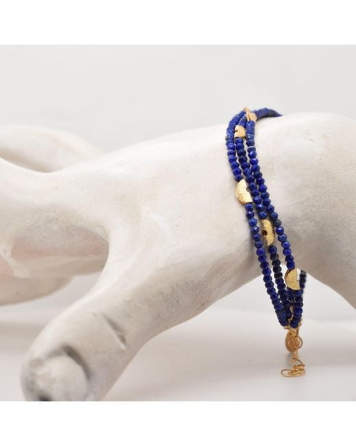 Lori Kaplan Design Blue Three Strand Lapis Bracelet
