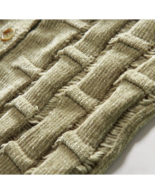 Fully Fashioning Green Avocado Lennox Ottoman Knit Cardigan