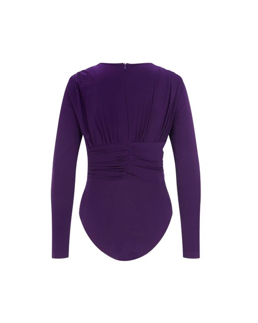 Maan Istanbul Purple Crewneck Comfortable Bodysuit