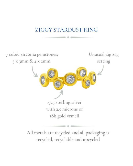 GEM BAZAAR Metallic Ziggy Stardust Ring