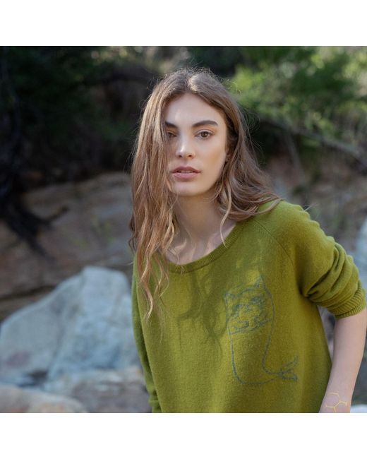 Catnip and Seaweed Green The Cashmere Sweater