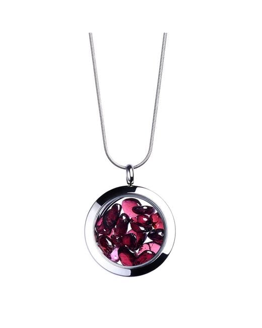 My Little Nature Pink Garnet Pendant Necklace – Passion & Energy Birthstone Necklace