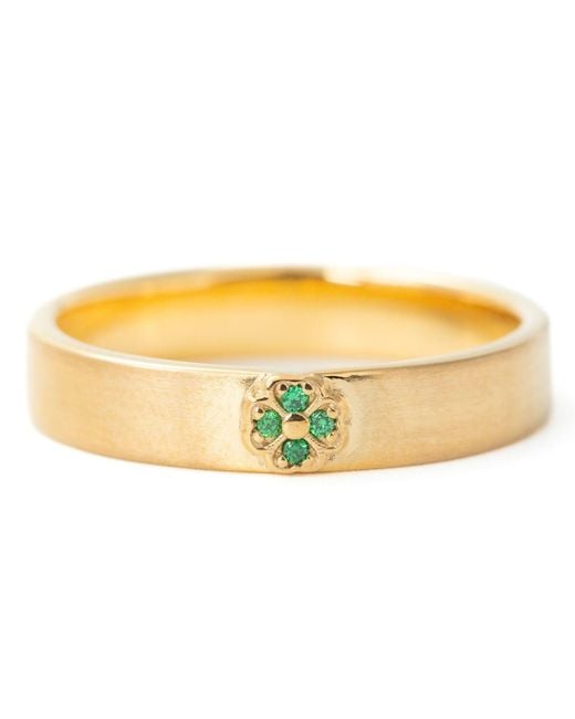 Belinda Jewelz Metallic Clover Matte Band Ring