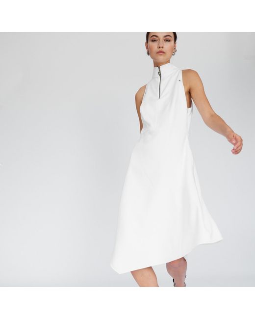 Mirimalist Natural Arya Midi Dress Sleeves Off