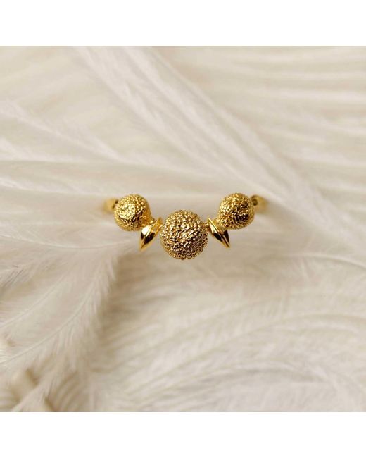 Lee Renee Yellow Dahlia Ring – Gold