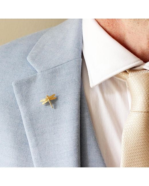 Lee Renee Metallic Dragonfly Lapel Pin – for men