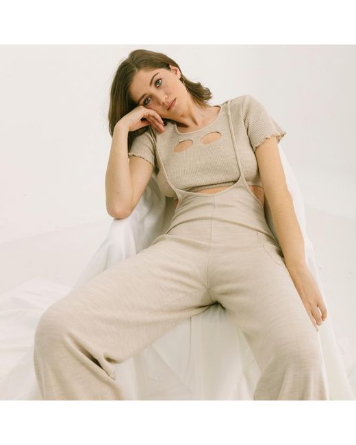 NALÈ Gray Neutrals Crop Top And Jumpsuit Co-Ordinate