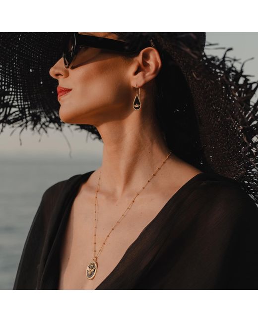 Myrto Katramadou Jewellery Metallic Queen Bee Crystal Necklace