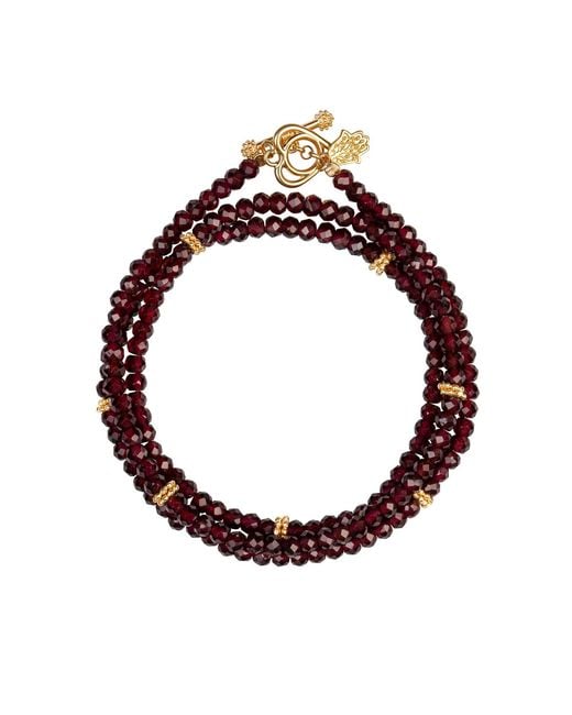Karma and Luck Metallic Garnet Stone Heart Charm Wrap Bracelet – Love & Energy Gemstone Jewelry – Spirit Of Love