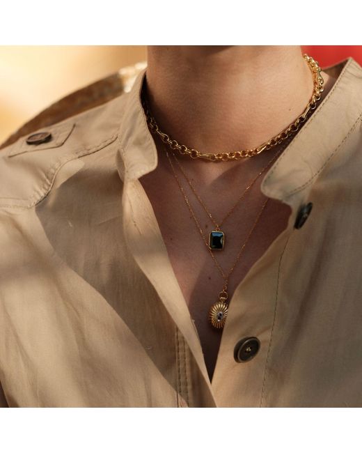 LINYA JEWELLERY Metallic Asteria Chain Necklace