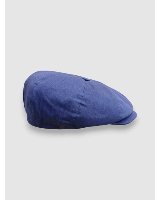 Mister Miller - Master Hatter Blue Theo's Rally Waterproof Newsboy Cap for men