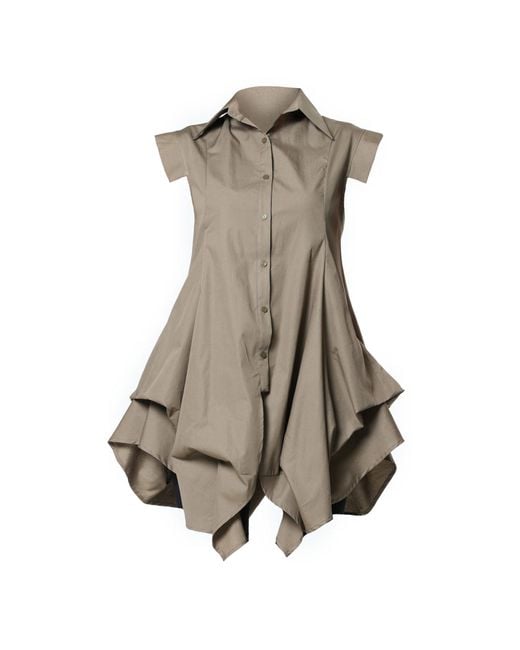 Metamorph Brown Extravagant Cotton Shirt