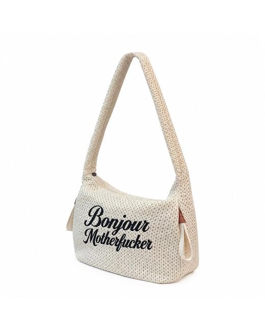 Lilly Loves White Bonjour Motherfucker Gym Bag