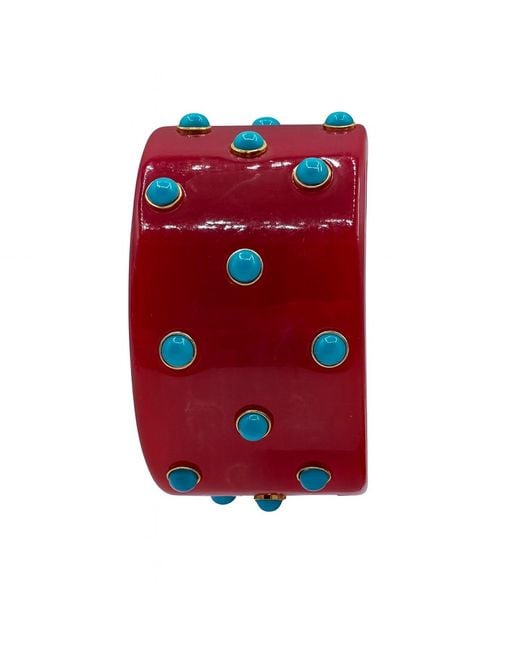 Michael Nash Jewelry Red Bella Carnelian Bangle With Resin Stones