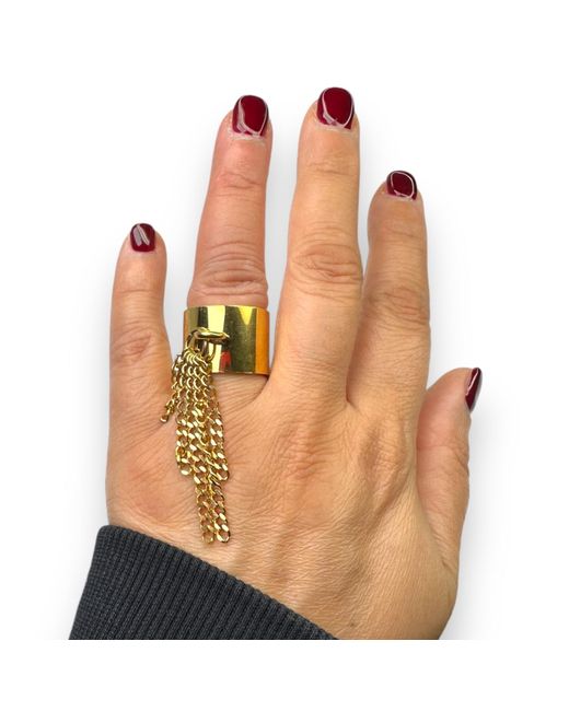 Jagged Halo Jewelry Metallic Tassel Ring