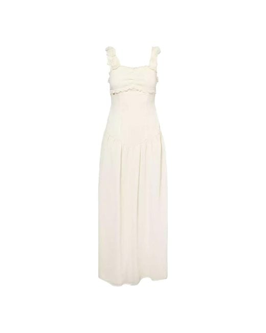 Amy Lynn White Neutrals Loren Semi Sheer Maxi Dress