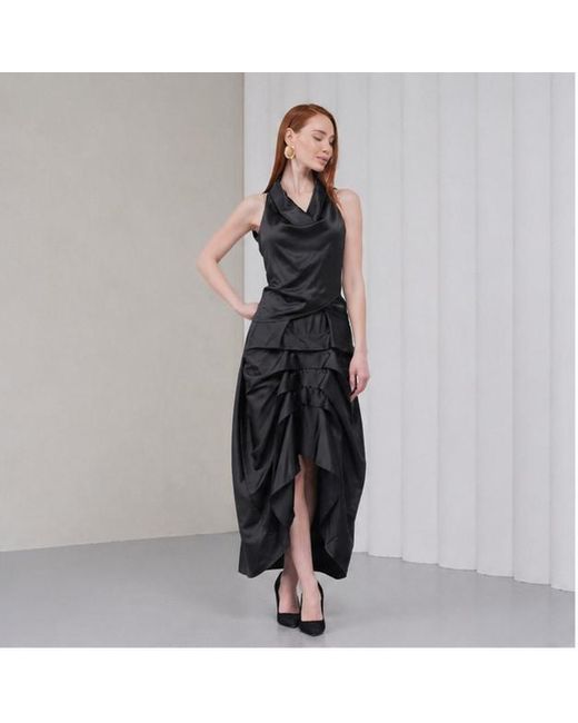 Lumina Eligma Black The Vanguard Skirt Silk