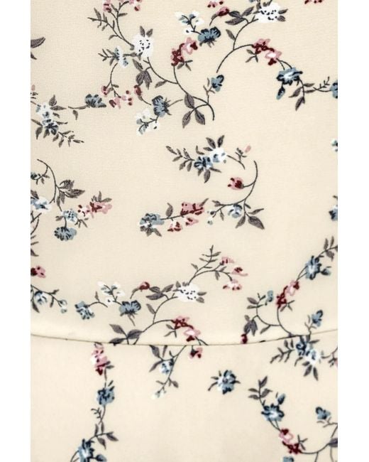 POST MERIDIEM Natural Light- Short Sleeve Floral Midi Dress