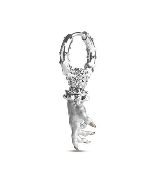 Kasun Metallic Hand Of The Protector Earrings for men