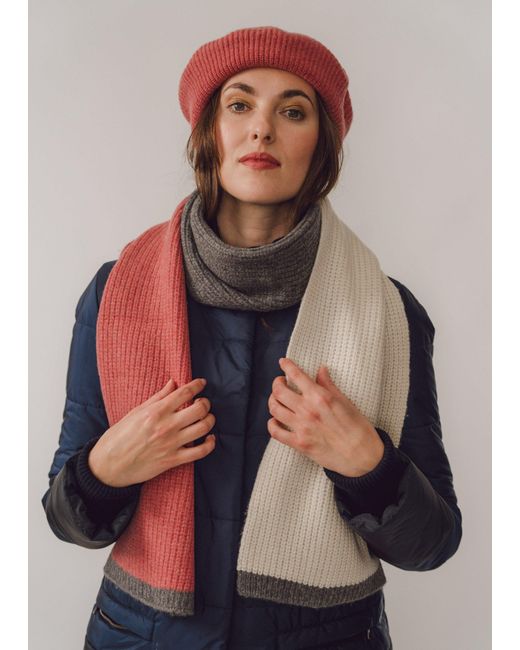 BEIRA Red Wool & Cashmere Beret – Slate