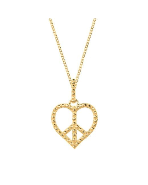 Charlotte's Web Jewellery Metallic Peace Heart Pendant Necklace