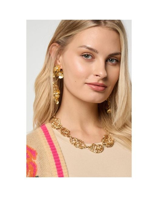 Saachi Metallic Twisted Chain Metal Necklace