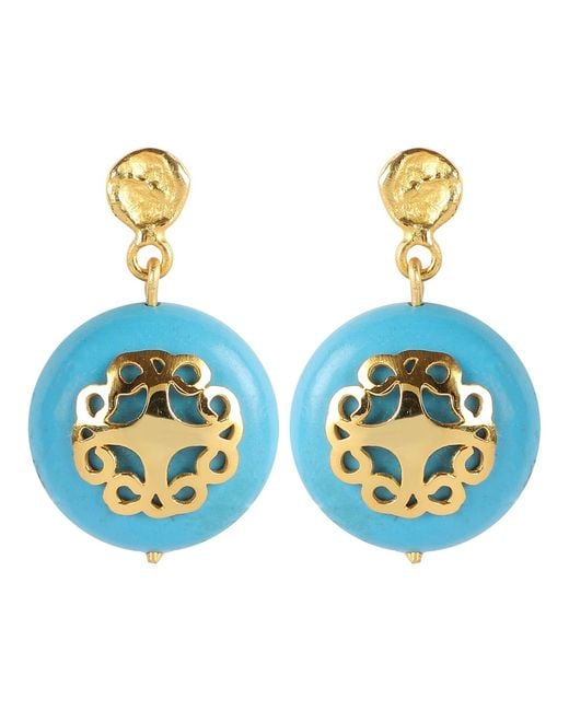Lila Rasa Blue Stone Bracelet With Filigree