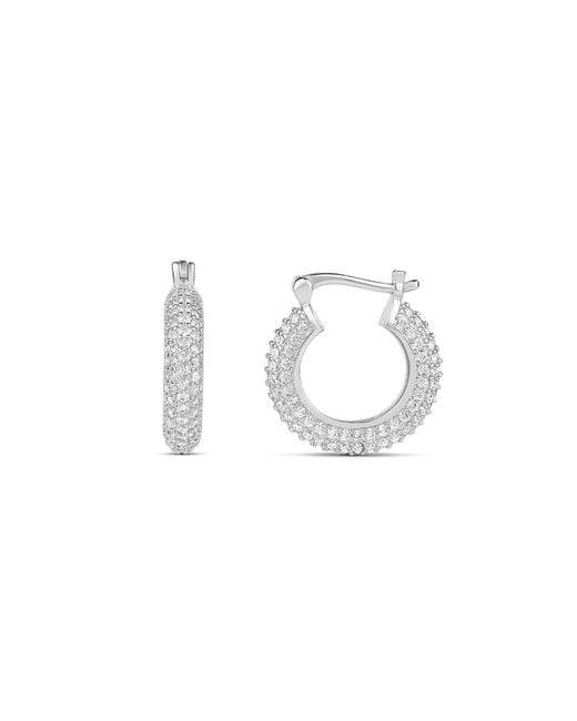 SHYMI Metallic Small Pave Hoops