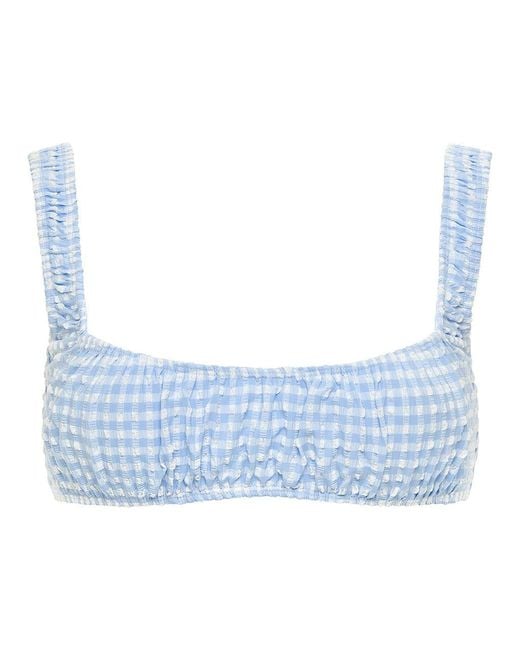 Montce Blue Peri Micro Gingham Zoe Sport Top