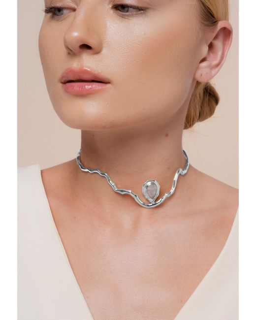 Lavani Jewels White Gratitude Choker