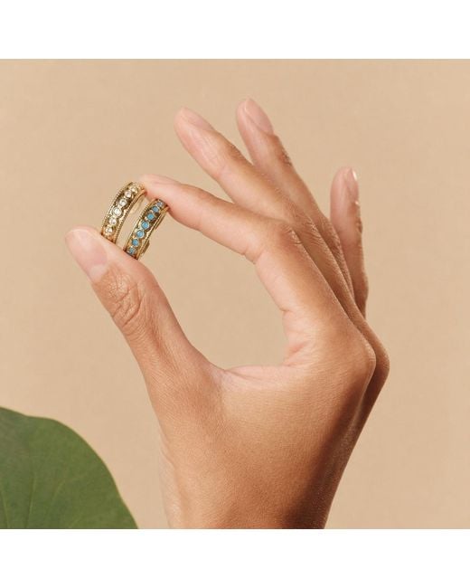 Aurozia Metallic Lotus Within Vermeil Starlight Dew Adjustable Open Ring