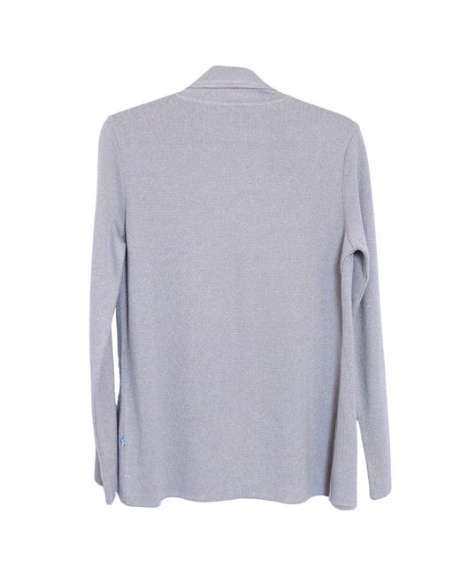 Perlavera Blue Alle Lurex Long Sleeve Blazer