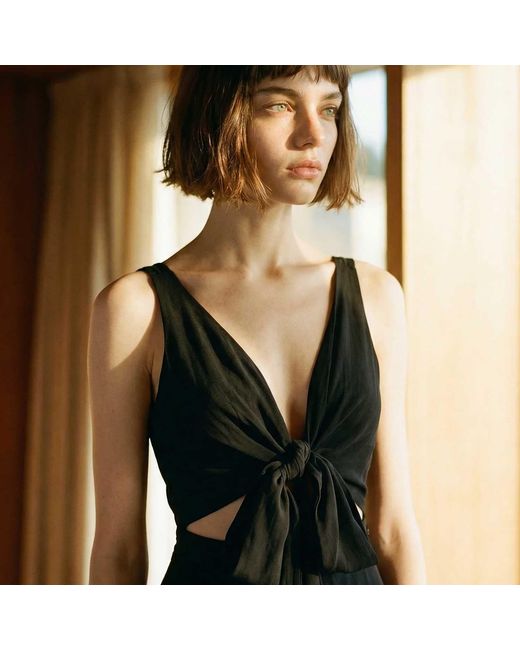 Polko Black Sia Convertible Tiered Dress