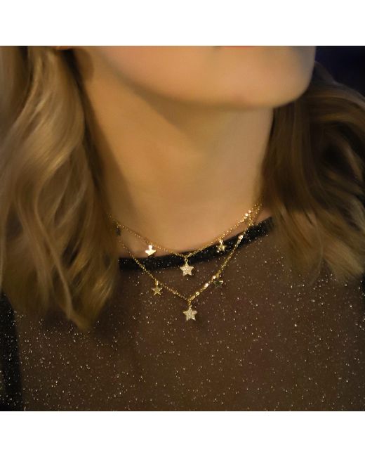 Luna Charles Metallic Blake Double Row Star Necklace