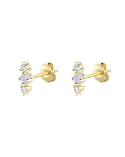 KAMARIA Blue Stars Align Opal Cluster Stud Earrings