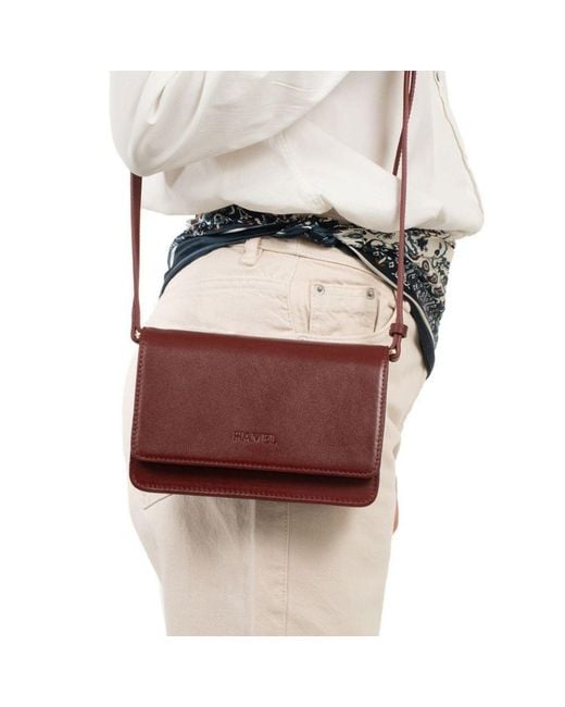 Hamel Atelier Red Salina Bag Leather Crossbody Bag