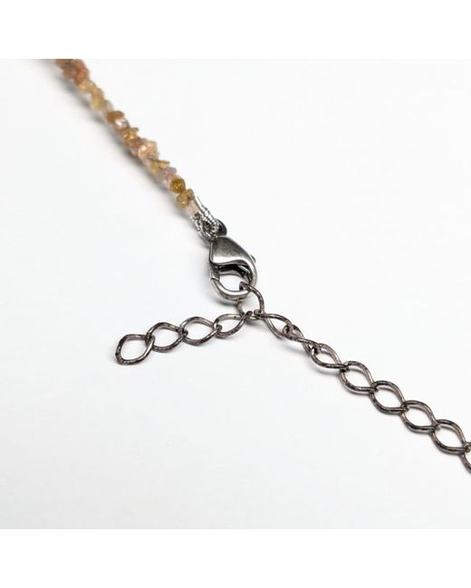 Rahul's Jewels Metallic 16"-18" Adjustable Length Genuine Diamond Rough Strand Necklace