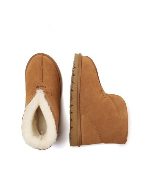 EverAu Australia Brown Owl Ankle Boots