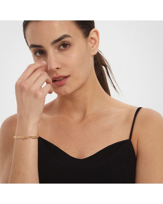 Miss Cecilia Metallic Classic Paperclip Chain Bracelet